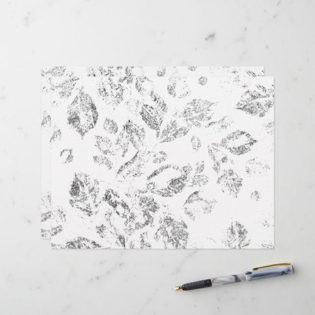 Papel Timbrado Conjunto de Pastas de Arquivos Botânicos Elegantes (Frente/Verso In Situ)