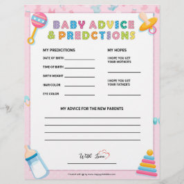 Papel Timbrado Conselhos e Previsões para Bebês [Básicos para Beb