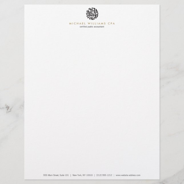 Papel Timbrado Contabilista Moderno, Contabilidade II Letterhead (Frente)