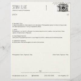 Papel Timbrado Contrato de Fotógrafo de Câmera Botânica – Página