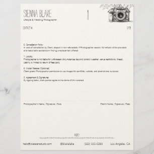 Papel Timbrado Contrato de Fotógrafo de Câmera Botânica – Página