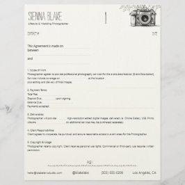 Papel Timbrado Contrato de Fotógrafo de Câmera Botânica – Página
