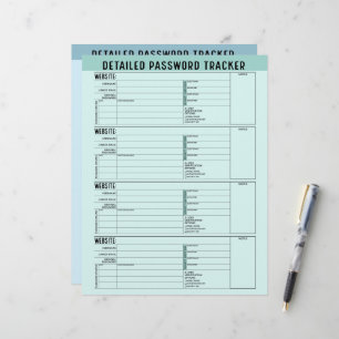 Papel Timbrado Controlador de Senha Básico com Nome de Usuário 