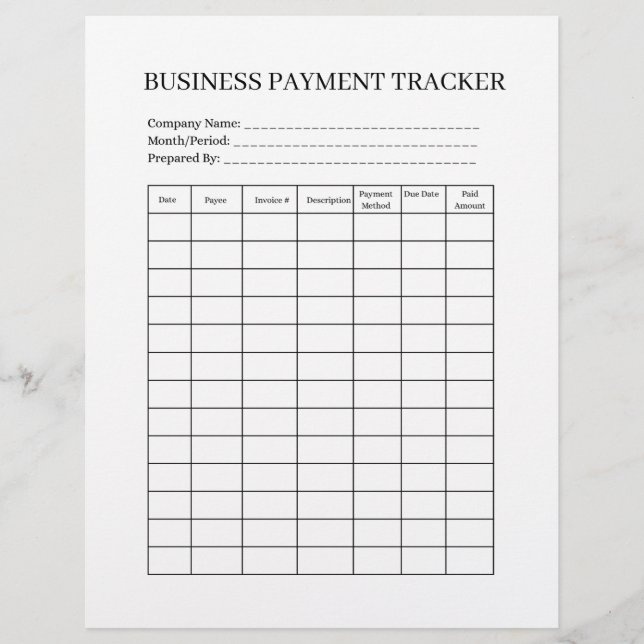 PAPEL TIMBRADO CONTROLE DE PAGAMENTO EMPRESARIAL  (Frente)