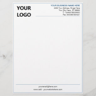Papel Timbrado Cores com quadro comercial timbrado com logotipo
