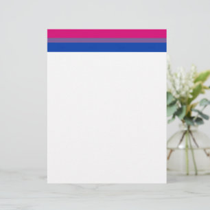 Papel Timbrado Cores de Sinalizador de Orgulho Bissexual, Slipper