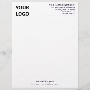 Papel Timbrado Cores personalizadas Logotipo e letterhead do escr