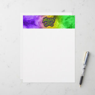 Papel Timbrado Coroa tema Mardi Gras festivo SlipperyJoe's reinf