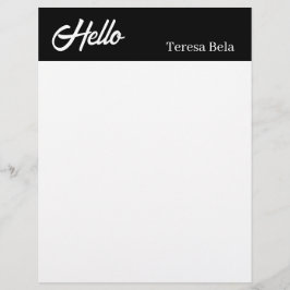 Papel Timbrado Corporativo Tipografia Borda Preta