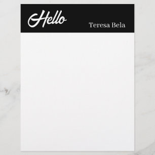Papel Timbrado Corporativo Tipografia Borda Preta