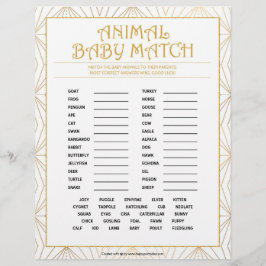 Papel Timbrado Correspondência De Bebês Animal [Linhas De Ouro]