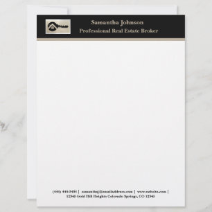 Papel Timbrado Corretor de Imóveis Brilho Champagn
