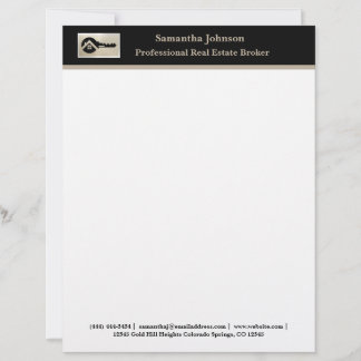 Papel Timbrado Corretor de Imóveis Brilho Champagn