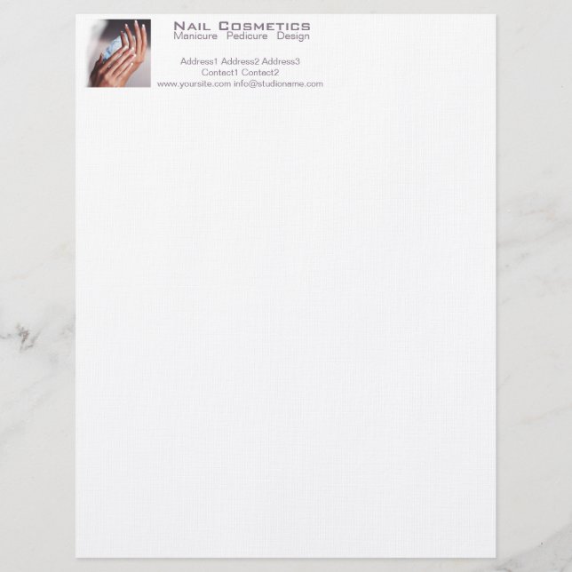 Papel Timbrado Cosméticos das unhas 1 - Cabeça (Frente)