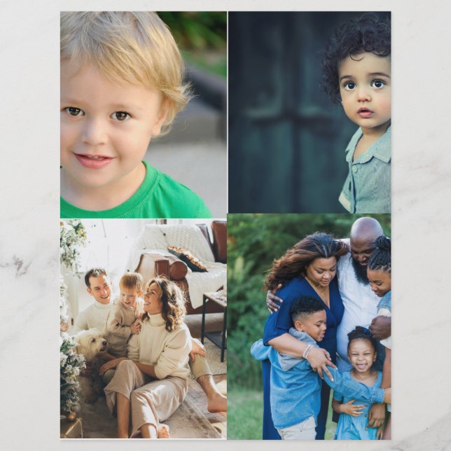 Papel Timbrado Create Your Own 4 Photo Collage (Frente)