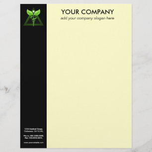 Papel Timbrado Creme Alternativo Verde Caduceus
