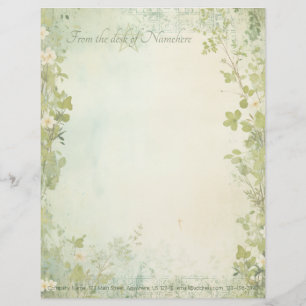 Papel Timbrado Crie Seu Próprio Jardim Floral Shabby Chic de Prim
