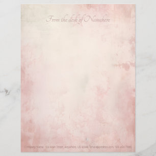 Papel Timbrado Crie Seu Próprio Rosa Velho Charmoso Grunge
