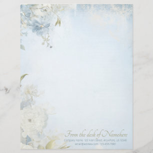 Papel Timbrado Crie Seu Próprio Shabby Chic com Flores Brancas e 