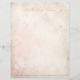 Papel Timbrado Crie Seu Próprio Visual Floral Cor-de-Rosa Shabby 