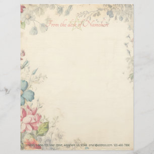 Papel Timbrado Crie Seus Próprios Wildflowers Vitorianos Shabby C