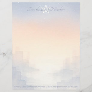 Papel Timbrado Crie Sua Própria Paisagem Mística do Pôr do Sol