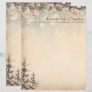 Papel Timbrado Crie suas Próprias Árvores Celestiais de Yule de I