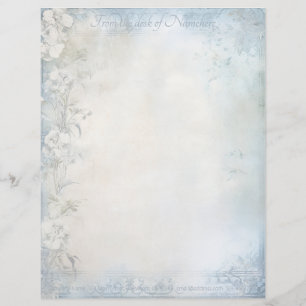 Papel Timbrado Crie Suas Próprias Cravos Brancos Rústicos Elegant