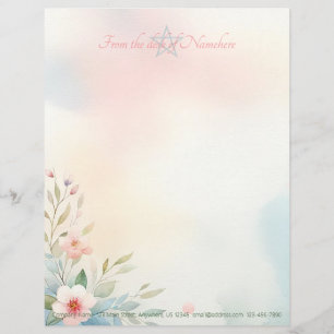 Papel Timbrado Crie Suas Próprias Flores Silvestres Cor-de-Rosa S