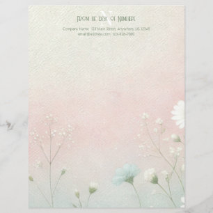 Papel Timbrado Crie Suas Próprias Flores Silvestres Macias Florai