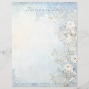 Papel Timbrado Crie Suas Próprias Flores Silvestres Rústicas Eleg