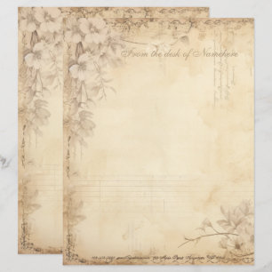 Papel Timbrado Crie Suas Próprias Flores Vintage Shabby Chic Flor