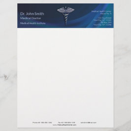 Papel Timbrado Cromo Médico 3D Holográfico Escuro