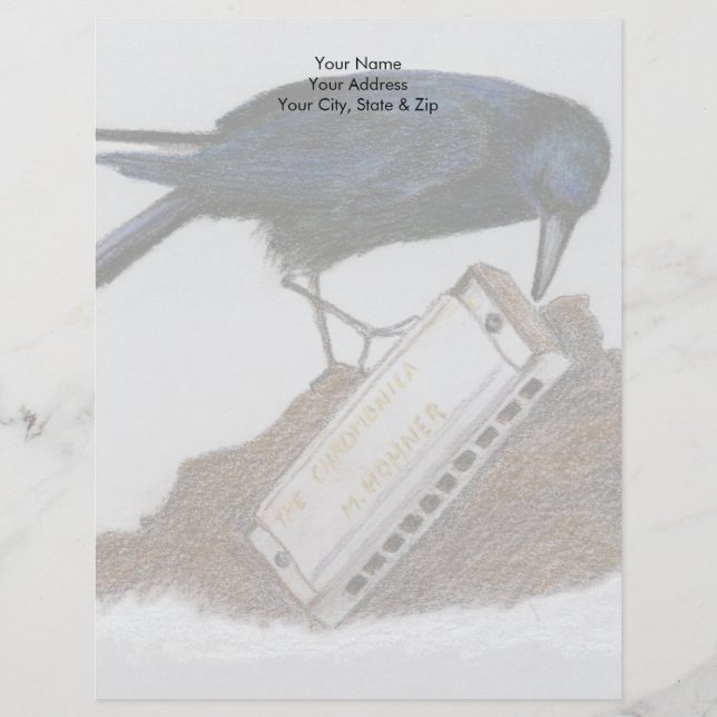 Papel Timbrado Crow e Harmonica (Frente)