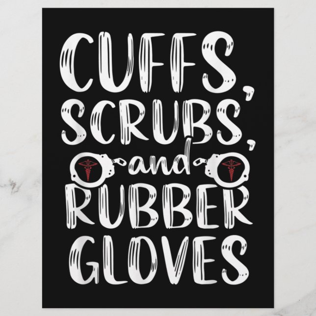 Papel Timbrado Cuffs Correctional Nurse RN Prison Nursing Medical (Frente)