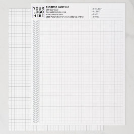 Papel Timbrado Custom Company Name & Logo | Graph Paper Sheets 