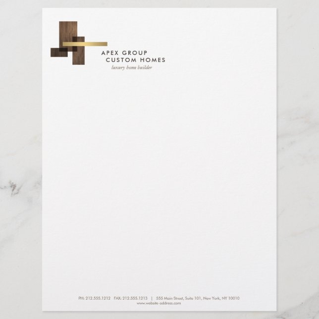 Papel Timbrado Custom Home Builder Logo (Frente)