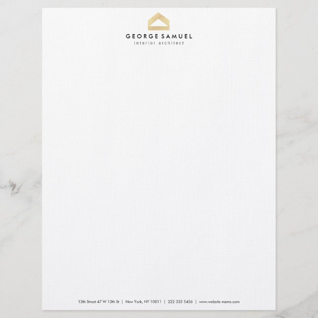 Papel Timbrado Custom Modern Home Design | Abstract Logo  (Frente)