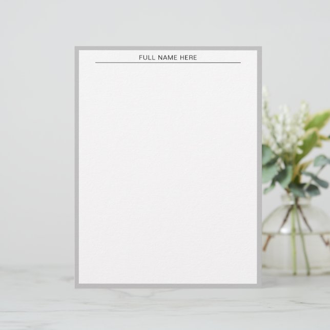 Papel Timbrado Custom Name (Em pé/Frente)