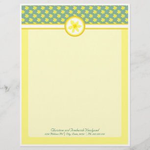 Papel Timbrado Daffodil Wedding, letterhead