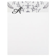 Papel Timbrado Damask Preto e Branco