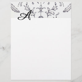 Papel Timbrado Damask Preto e Branco