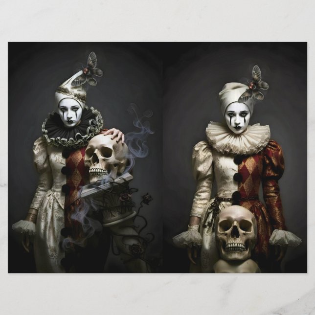 Papel Timbrado Darc Romantic Scrapbook Sheet (Frente)