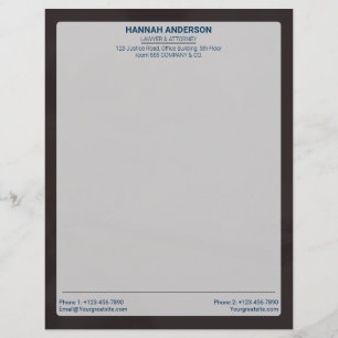 Papel Timbrado de Advogado com Aparência de Couro 