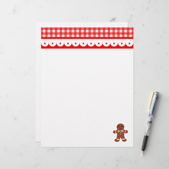 Papel Timbrado de Biscoito de Natal (Frente/Verso In Situ)