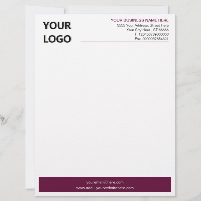 Papel Timbrado de Escritório Comercial Cores Moder (Frente)