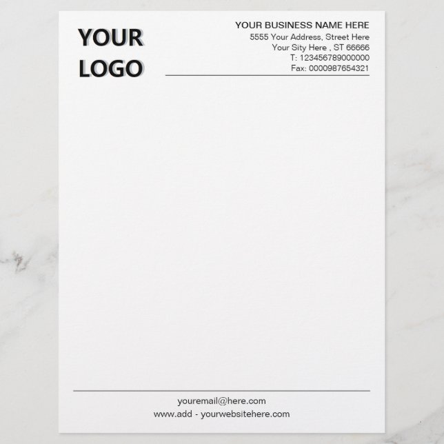 Papel Timbrado de Escritório Comercial Personaliza (Frente)