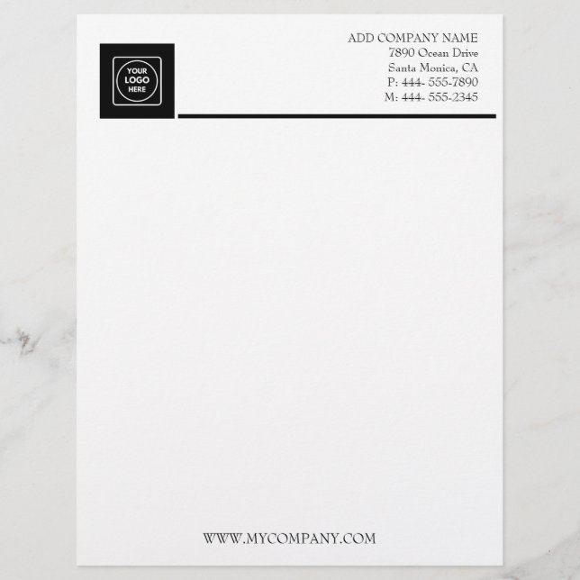 Papel Timbrado de Escritório Moderno para Marca (Frente)