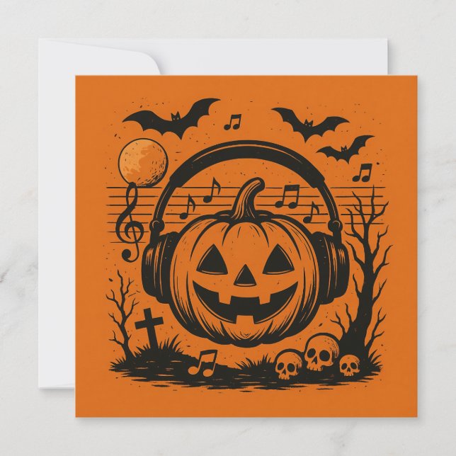Papel timbrado de Halloween com música (Frente)