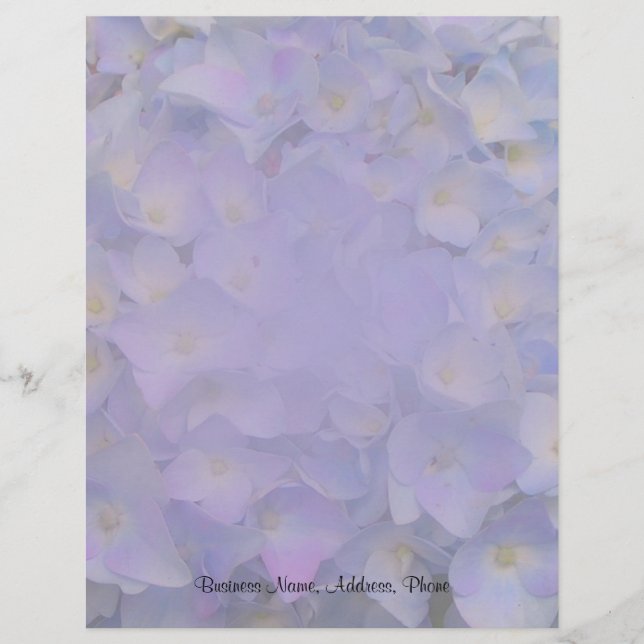 Papel Timbrado de Hortênsias (Frente)
